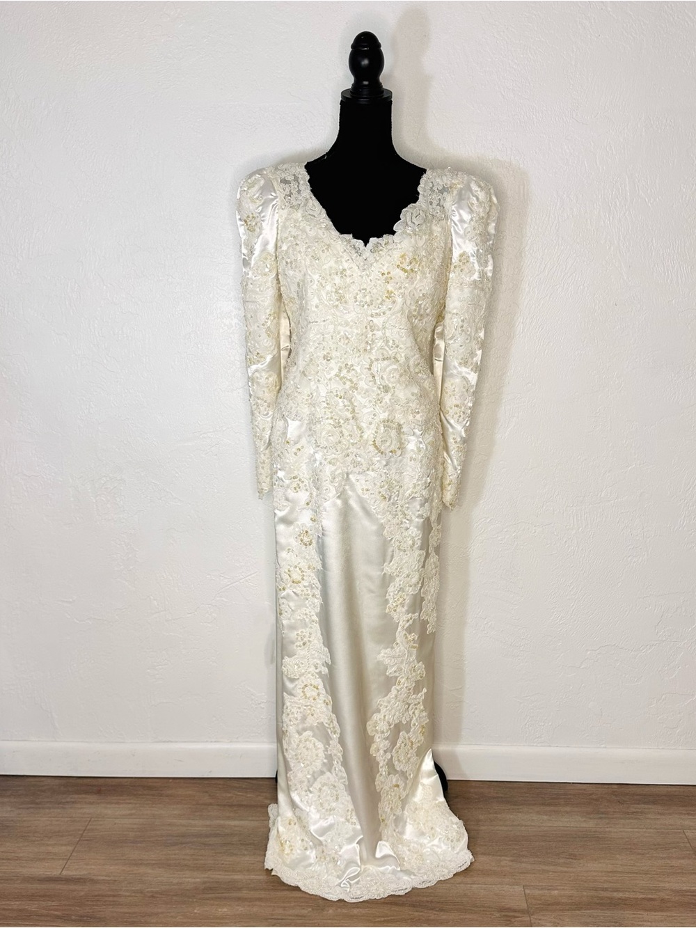 Vintage 90s beaded  Demetrios wedding dress